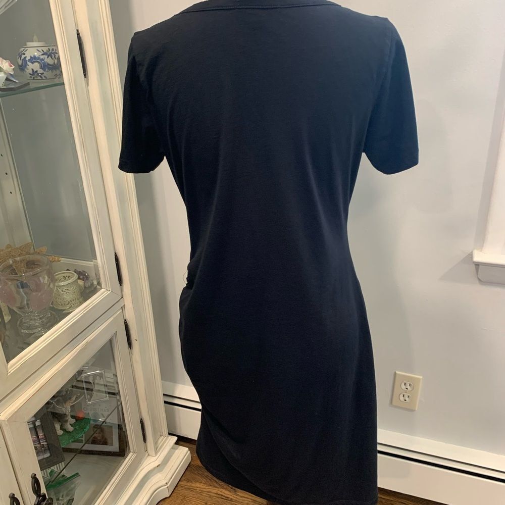 Guess Asymmetrical Black T-Shirt Dress - Picture 6 of 10